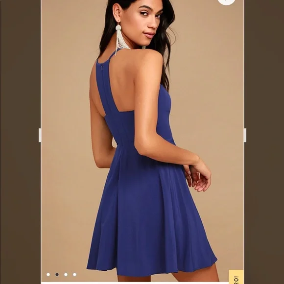 Lulus | Dresses | Nwt Lulus Call To Charms Royal Blue Skater Dress Size M |  Poshmark